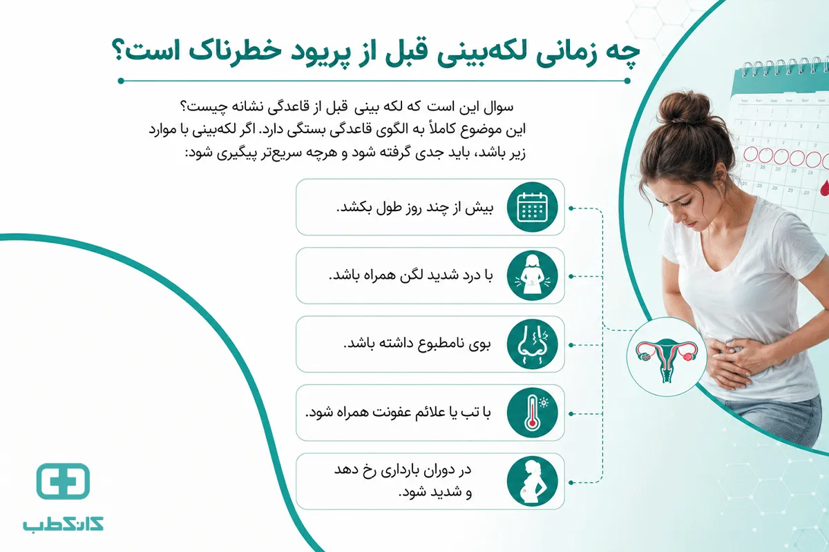 علت لکه بینی قبل از پریود